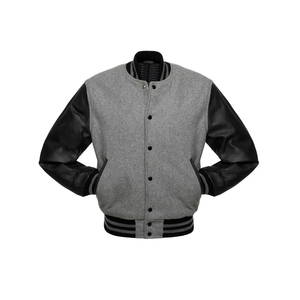 Unisex High Street <b>Winter</b> Fashion Varsity <b>Jacket</b>-Customized Wool <b>Waterproof</b> Stand Patchwork Cartoon Front Logo Solid OEM Service - Product Image 4