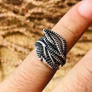 Bague Vintage Bohème à Pois Tribaux en Laiton pour Femme, Plaqué Argent, Motif Ethnique, Cadeau de Mariage et Fiançailles, Bijou de Doigt, Vente en Gros - Product Image 3