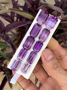 Piedra preciosa de amatista natural, corte facetado, cristal suelto, piedra morada para hacer joyas, anillo, colgante, collar, regalo - Product Image 3