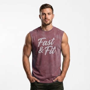 Chaleco Deportivo de Algodón para Hombre, con Logotipo Personalizado, Color Sólido, Sin Mangas, Transpirable, de Secado Rápido, Tejido Waffle, para Fisicoculturismo y Fitness - Product Image 4