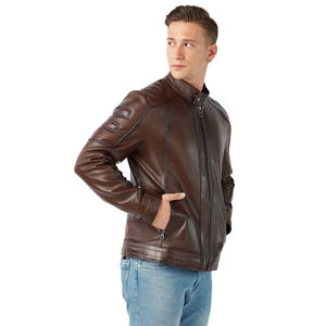 Blouson de moto en cuir de vachette personnalisé pour homme 2026 – Cuir véritable, imperméable, écologique et élégant pour l'hiver - Product Image 4