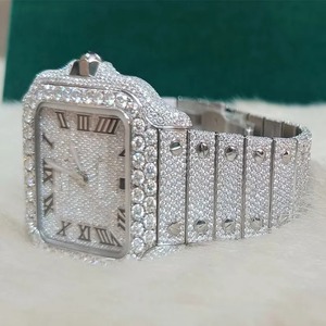 Reloj de Diamantes para Hombre Estilo Hip Hop, Reloj de Cuarzo de Lujo con Diamantes, Reloj de Pulsera Automático VVS - Product Image 5