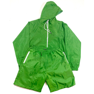 Ensemble court coupe-vent unisexe zippé personnalisé 100 % polyester style décontracté été vente en gros couleur personnalisée pour hommes - Product Image 4