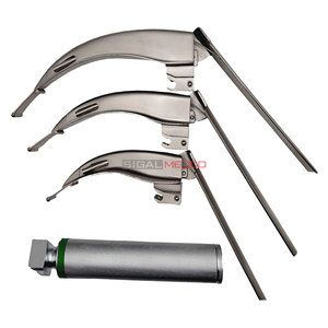 Ensemble de laryngoscopes de diagnostic à pointe flexible, tailles de lames moyennes, manche en acier durable, manuel, certifié CE, pour examen des voies respiratoires - Product Image 5
