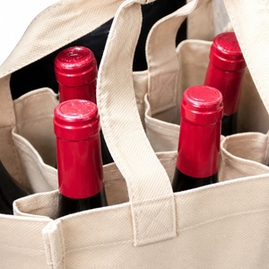 Bolsa de Vino de Algodón 100% Reciclado 310 GSM – Porta Botellas de Vino Reutilizable Ecológico con Refuerzo de 8 Pulgadas - Product Image 5