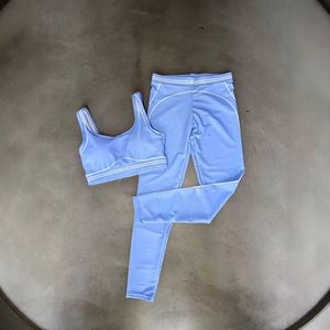 Conjunto Deportivo de Yoga para Mujer ALOIDE, Bra Deportivo y Leggings, 2 Piezas, Cómodo, Elástico, Transpirable, Tela de Spandex/Poliéster, Elasticidad en Cuatro Direcciones - Product Image 3