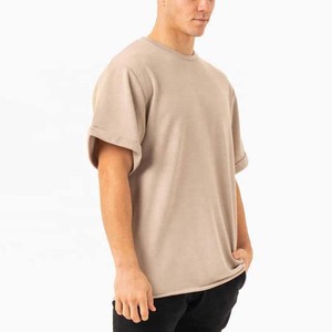 Camiseta de Manga Corta para Hombre, Cuello Redondo, Talla Grande, Color Sólido, Algodón Jersey, Estilo Casual, Rojo - Product Image 3