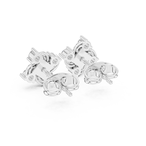 Luxury Vintage <b>Silver</b> Swirl IGI Certified Lab Grown Diamond <b>Stud</b> Earrings for Women Wedding Engagement Gift Fine Jewelry - Product Image 3