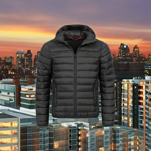 High Quality <b>Men's</b> Autumn Bomber <b>Jacket</b> Zipper Closure Front Logo Woolen Nonwoven <b>Thin</b> <b>Jacket</b> Waterproof Coat - Product Image 4