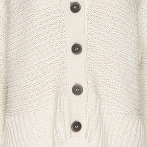 Cárdigan de mezcla de lana para mujer, cuello en V, manga larga, suave y cálido, con botones gruesos, venta al por mayor, personalizable - Product Image 6