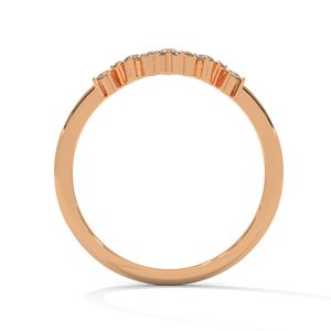Anillo de Diamantes de Oro Rosa Premium con Piedras Cultivadas en Laboratorio, Anillo de Boda Minimalista, Joyería Fina para Aniversario y Elegancia Diaria - Product Image 3