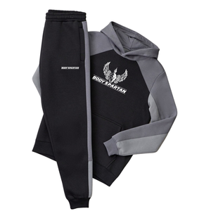 Conjunto Deportivo Informal con Capucha de Forro Polar Negro para Hombre, Ropa Deportiva para Gimnasio, Conjunto para Correr, Ropa Deportiva de Invierno - Product Image 5
