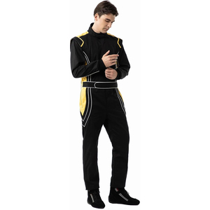 Nuevo Conjunto de Traje de Karting para Adultos, Color Sólido, Cuello Alto, Mangas Largas, con Logotipo Personalizado - Product Image 1