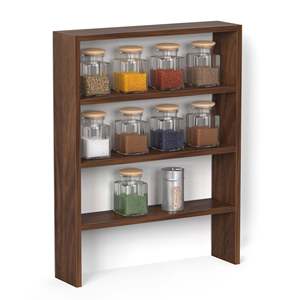 Yobeo Étagère à épices et masala en bois d'ingénierie à 4 niveaux / Présentoir pour bouteilles d'épices et support pour tasses pour la maison et la cuisine - Product Image 6