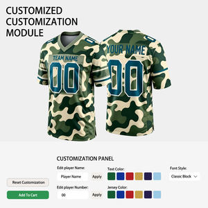เสื้ออเมริกันฟุตบอลแบบสั่งทำพิเศษ OEM ดีไซน์ปรับแต่งได้เต็มรูปแบบ รุ่นใหม่ล่าสุด ราคาประหยัด สำหรับแฟนอเมริกันฟุตบอล - Product Image 2