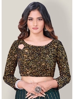 Sari en viscose fantaisie pour femme KV, réversible, infroissable, séchage rapide, pour occasions festives, avec chemisier non cousu, automne Diwali