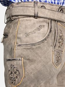 Pantalones Cortos de Cuero Bávaros de Alta Calidad al por Mayor, 100% Algodón Sólido, con Logotipo Personalizado, de Secado Rápido, Tradicionales, para Hombre, para el Oktoberfest - Product Image 5
