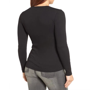 T-shirt de sport pour femme en tissu haute performance très élastique, absorbant la transpiration, idéal pour le fitness – Vente chaude – OEM ODM Marque privée - Product Image 5