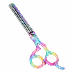 Tijeras de Entresacar Multicolor Profesionales para Peluquería Canina con Mango de Plástico - Product Image 3
