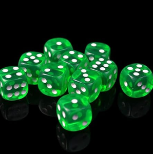 Jeu de dés en résine orange avec points blancs pour jeux de société et jeux de table, artisanat artistique, décoration de la maison, dés en résine pour jeux - Product Image 6