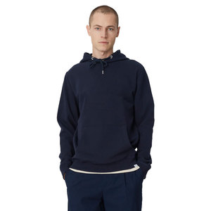 Sudadera con Capucha de Felpa de Algodón Azul Marino para Hombre, Personalizada con Logotipo, de Alta Calidad, Estilo Urbano Informal para Invierno - Product Image 1