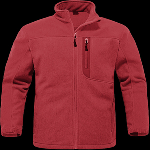 Custom Full Zip up Polar <b>Fleece</b> <b>Jacket</b> Men Winter <b>Thick</b> Warm <b>Fleece</b> Stand Collar Outwear Casual Solid Color <b>Jacket</b> - Product Image 1