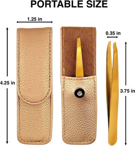 Ensemble de pinces à épiler professionnelles pour sourcils, pinces à épiler biseautées et pointues, ultra-précision, en acier inoxydable allemand, pour les sourcils et les poils incarnés - Product Image 5