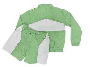 Ensemble veste et short unisexe, tenue unisexe, vêtements de sport, coupe-vent, streetwear, ensemble short vintage rétro, tissu nylon froissé - Product Image 3