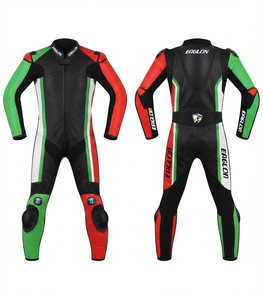 Traje de Motociclismo de Cuero GSXR Personalizado para Hombre, Mono de Carreras de Una Pieza, Traje de Motociclista OEM con Protección CE, Manga Larga, 280g - Product Image 1