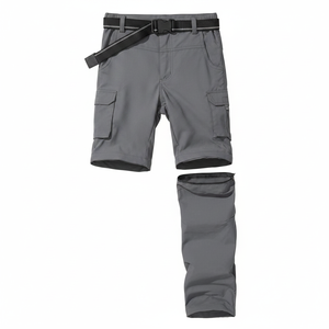 Best-Selling Men's Lightweight Canvas Hiking Pants <b>Waterproof</b> Elasticated Mid Waist Zippered Flat Security Pocket OEM Service - Product Image 6