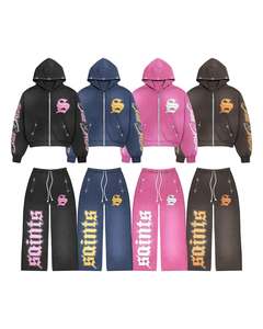 Premium Quality Breathable Winter Fashionable Stylish <b>Red</b> Color Custom Two Piece Sets <b>Fleece</b> Causal Fitness Plain Tracksuits <b>Men</b> - Product Image 5