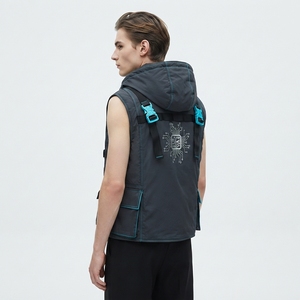 Men's Polyester Cotton <b>Puffer</b> <b>Jacket</b> <b>Vest</b> Regular Sleeve Warm Quilted Winter Outdoor Casual Lightweight Insulated Coat Custom OE - Product Image 3