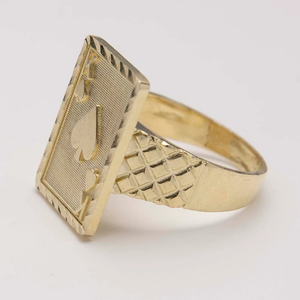 Classic Geometric Cocktail <b>Ring</b> In 9K Solid Real Gold Plated Metal Bezel Setting Unisex Daily Wear Jewelry - Product Image 2