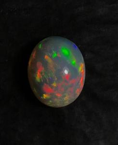 Opale d'Éthiopie naturelle multicolore, cabochon. Opale pour bijoux. - Product Image 3