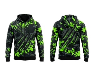 Wolson Industry WI-SH-00055 Olive Heavyweight Zipped Blank Sublimation <b>Hoodie</b> with Custom Logo for <b>Running</b> & Training - Product Image 3