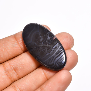 Psilomelane Cabochon de pierres précieuses naturelles de différentes formes pour la fabrication de bijoux Fantaisie Rectangle Ovale Poire Carré Carré Pierres précieuses en vrac - Product Image 2