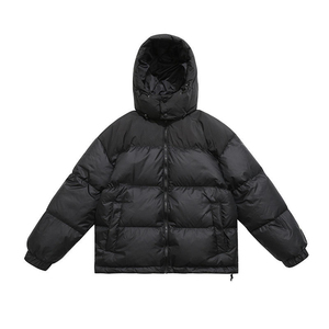 Blouson Bomber Unisexe Vintage 90% Personnalisé à Capuche Rembourré Style Hiver Haut de Gamme Coupe-Vent Imperméable Laine/Polyester Couleurs Contrastées - Product Image 1