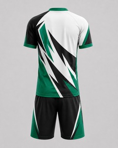 Conjunto de Uniforme de Fútbol Personalizado para Hombre, Equipación Deportiva Transpirable de Secado Rápido con Rayas Rosas y Negras, Uniforme de Fútbol OEM ODM - Product Image 4