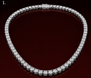 Collier unisexe hip-hop en argent 925 avec chaîne tennis en moissanite taille brillant, couleur D, clarté VVS1, certifié, idéal pour les fêtes et le quotidien - Product Image 1
