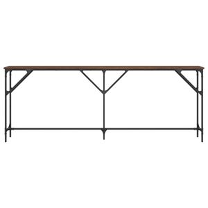 Table console en bois d'ingénierie de chêne brun 78,7"x11,4"x29,5" - Product Image 4