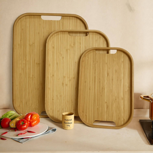 Classic Bamboo Serving Tray Metal Handle Eco-Friendly Polished Wood Plate for Coffee Tea Dessert <b>Breakfast</b> Parties-Laser Logo - Product Image 2