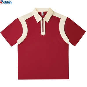<span class=keywords><strong>Polo</strong></span> pour <span class=keywords><strong>homme</strong></span> à <span class=keywords><strong>manches</strong></span> <span class=keywords><strong>courtes</strong></span>, color-block, avec fermeture éclair, séchage rapide, tricoté, décontracté, <span class=keywords><strong>blanc</strong></span> et bleu marine, respirant - Product Image 4