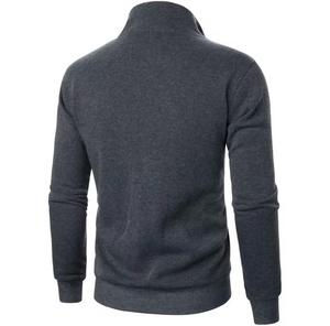 Blouson Bomber Polaire Homme Color Block à Capuche Fermeture Éclair Décontracté Automne Coupe Slim Respirant Devant Tricoté Polyester - Product Image 3