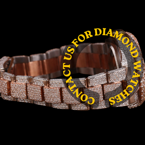 Impresionante Reloj de Pulsera Mecánico de Dos Tonos con Características Clásicas, Esfera Redonda con Diamantes Moissanite, Cronógrafo, para Hombre, Colección de Marca - Product Image 3