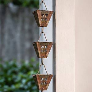 โซ่ทองแดงตกแต่งสวนกลางแจ้งแบบแขวน สองชั้น ดีไซน์เรียบง่าย - Product Image 5