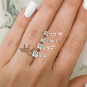 <b>Plain</b> Band Princess Cut Lab Grown Diamond D-E Color VVS-VS Clarity Gold Plated Men's Luxury Wedding <b>Ring</b> Buy Direct Indian - Product Image 6