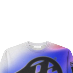 Oversized Short Sleeve T-Shirt <b>Men</b> 100% Cotton Formal Solid Gradient Color Print Streetwear Knitted <b>Turtleneck</b> Front Logo Design - Product Image 2