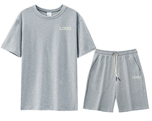 Custom Design T shirt & Shorts <b>Set</b> Summer Clothes 2PCS <b>Set</b> 100% Cotton Short Sleeves Men's Casual Wear t-shirts and shorts <b>Sets</b> - Product Image 4