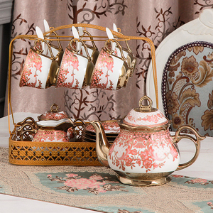 Rustic Handmade <b>Tea</b> <b>Set</b> With Premium Stoneware Finish Elegant <b>Tea</b> Cups Stylish Teapot Decorative Serving Tray Sugar Pot - Product Image 6