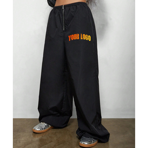 Pantalon large et ample en molleton respirant polyester/coton, écologique, léger, style hip-hop, fabrication sur mesure OEM/ODM, pour l'hiver, décontracté - Product Image 1